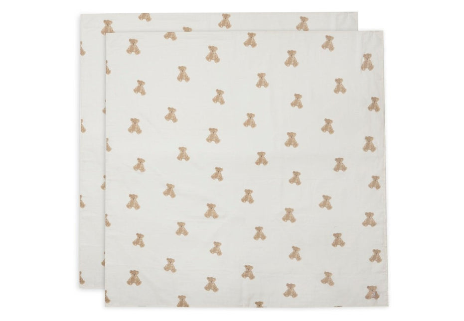 Hydrofiele Doek Large 115x115cm - Teddy Bear - 2 Stuks - Babywinkel - 8717329369436
