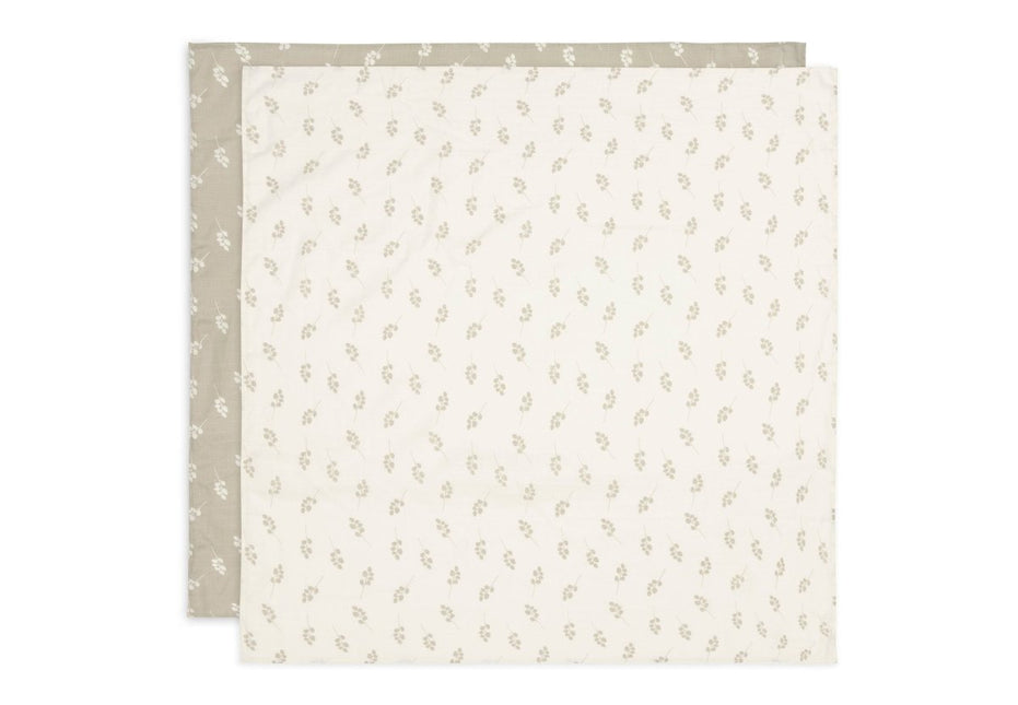 Hydrofiele Doek Large 115x115cm Twig - Olive Green - 2 Stuks - Babywinkel - 8717329376991