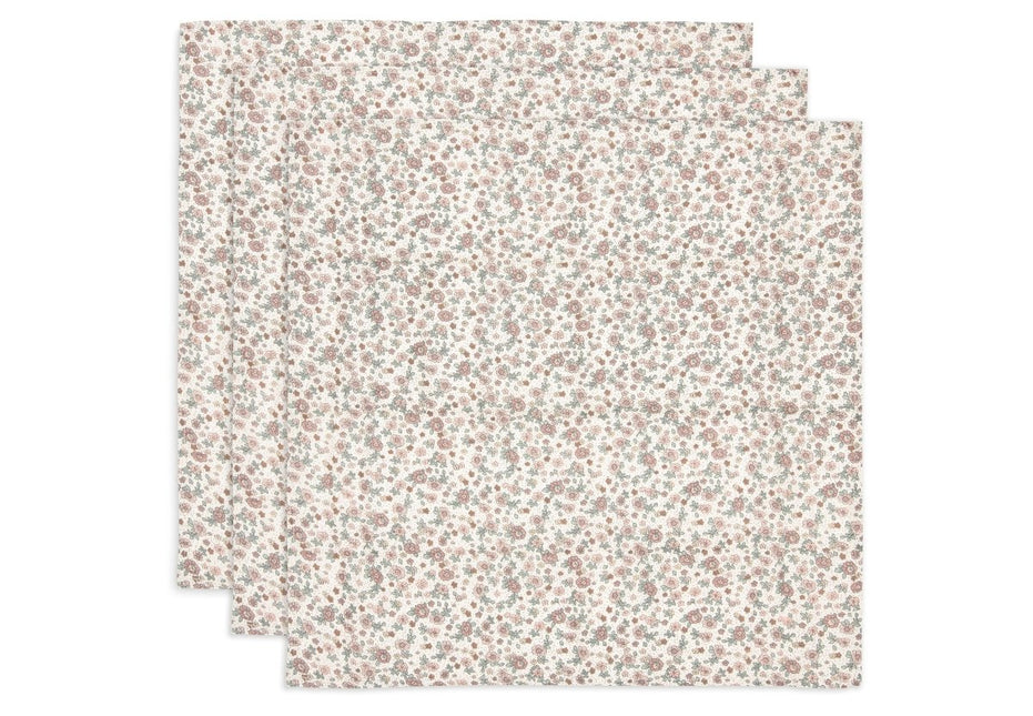 Hydrofiele Doek Small 70x70cm - Retro Flowers - 3 Stuks - Babywinkel - 8717329376823
