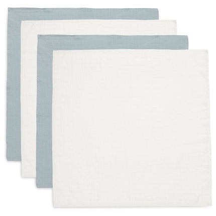 Hydrofiele Doek Small 70x70cm - Sea Green/Ivory - 4 Stuks - Babywinkel - 8717329393226