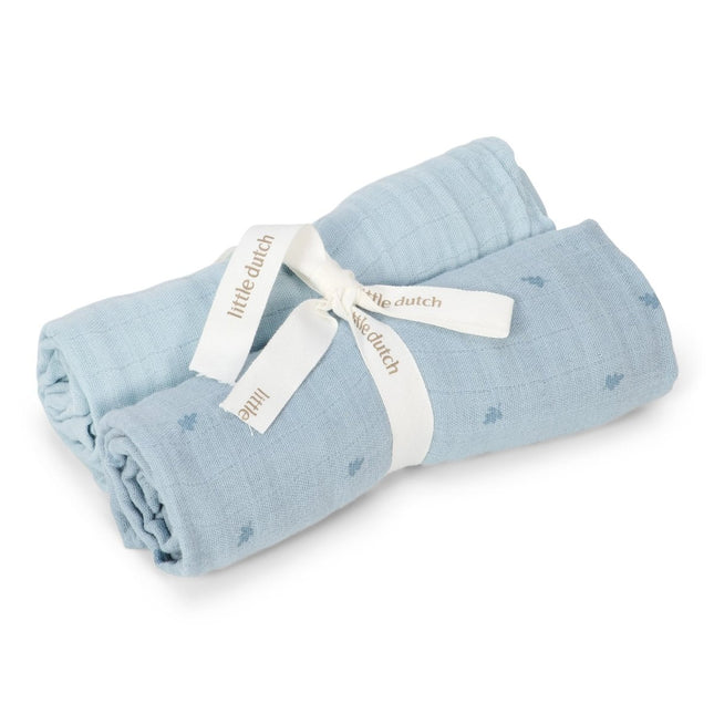 Hydrofiele doeken 70x70 - Pure Denim Blue 2st - Babywinkel - 8721122584729