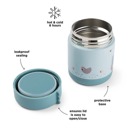Insulated food jar Tiny farm Blue 300 ml - Babywinkel - 5712643059660