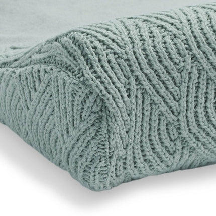 Jollein Aankleedkussenhoes River Knit Ash Green 50x70cm - Jollein - Babywinkel - 8717329352346