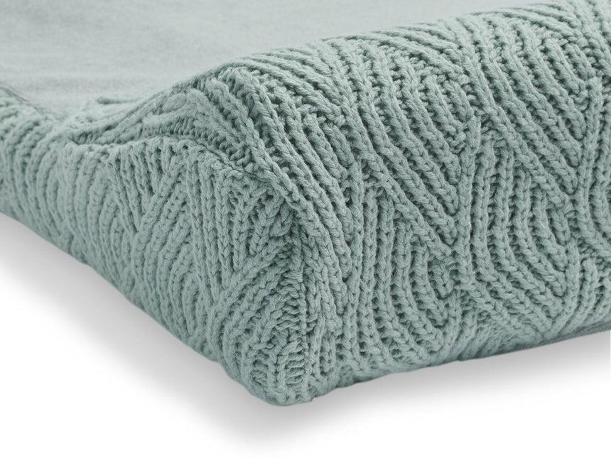Jollein Aankleedkussenhoes River Knit Ash Green 50x70cm - Jollein - Babywinkel - 8717329352346