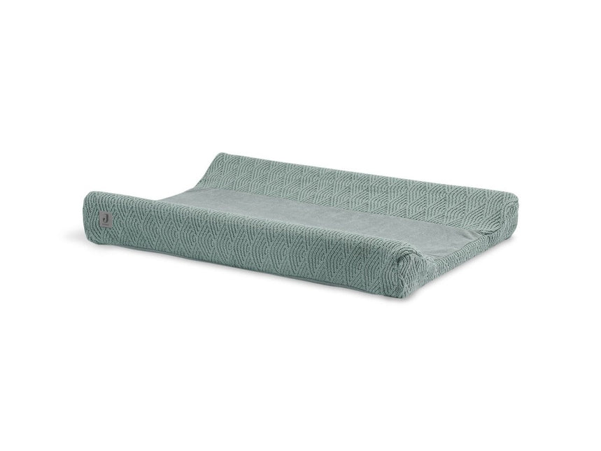 Jollein Aankleedkussenhoes River Knit Ash Green 50x70cm - Jollein - Babywinkel - 8717329352346