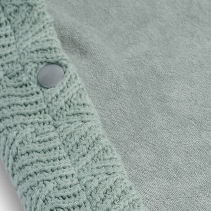 Jollein Aankleedkussenhoes River Knit Ash Green 50x70cm - Jollein - Babywinkel - 8717329352346