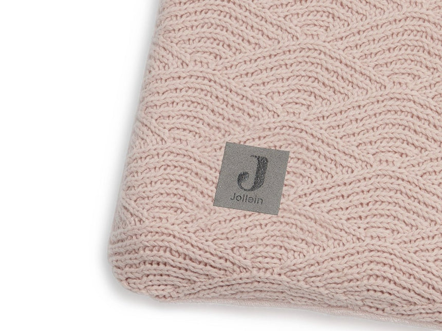 Jollein Aankleedkussenhoes River Knit Pale Pink 75x85cm - Jollein - Babywinkel - 8717329356689