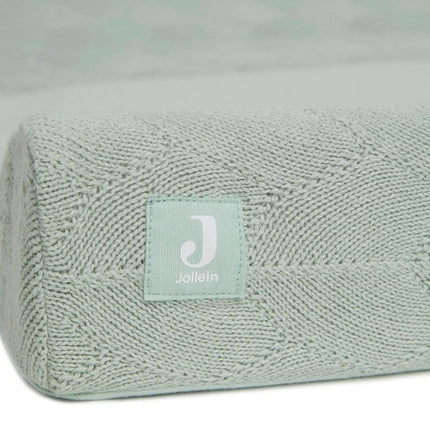 Jollein Aankleedkussenhoes Shell Knit Sea Foam - Jollein - Babywinkel - 8717329373709