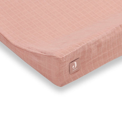 Jollein Aankleedkussenhoes Wrinkled Cotton Rosewood 50x70cm - Jollein - Babywinkel - 8717329364288