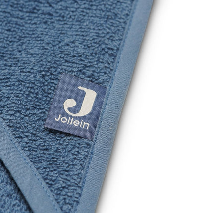 Jollein Badcape Baby Badstof Jeans Blue 75x75cm - Jollein - Babywinkel - 8717329365100