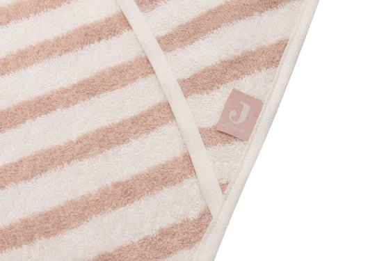 Jollein Badcape Baby Gestreept Terry Wild Rose 75X75cm - Jollein - Babywinkel - 8717329381827