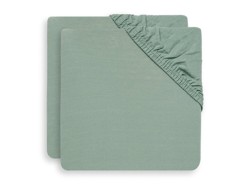 Jollein Hoeslaken Jersey Boxmatras Ash Green 75x95cm 2st koop je bij Babywinkel