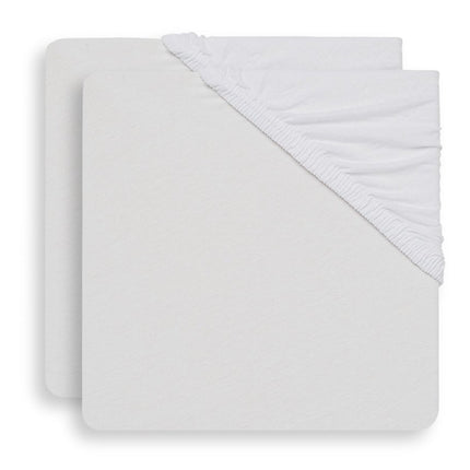 Jollein Hoeslaken Jersey Wit 60x120cm 2st - Jollein - Babywinkel - 8717329351134