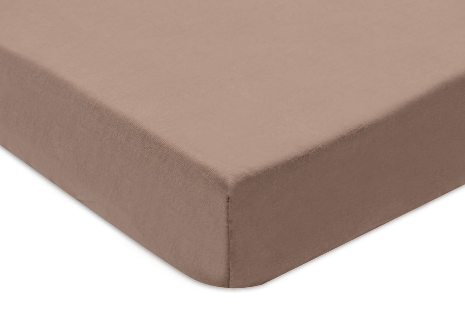 Jollein Hoeslaken Peuter Milky Coffee/ Ivory 75X140Cm 2St - Babywinkel - 8717329400221