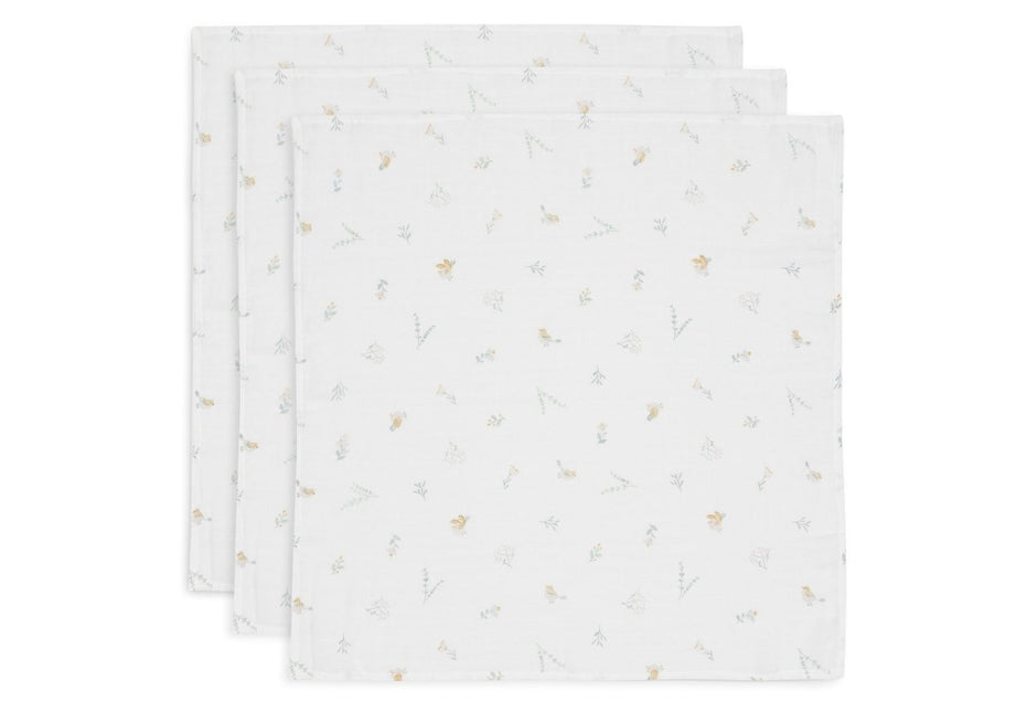 Jollein Hydrofiele Doek Lovely Birds 70 X 70 Xm 3St - Jollein - Babywinkel - 8717329388024