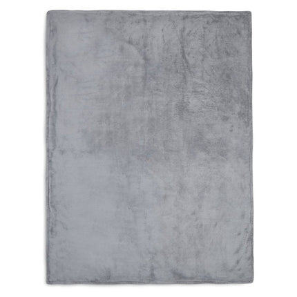 Jollein Ledikantdeken Basic Knit Stone Grey/Fleece 100x150cm - Jollein - Babywinkel - 8717329366145