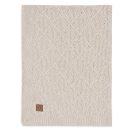 Jollein Ledikantdeken Check Knit Oatmeal 100 X 150 Cm - Jollein - Babywinkel - 8717329386693