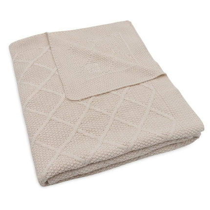 Jollein Ledikantdeken Check Knit Oatmeal 100 X 150 Cm - Jollein - Babywinkel - 8717329386693