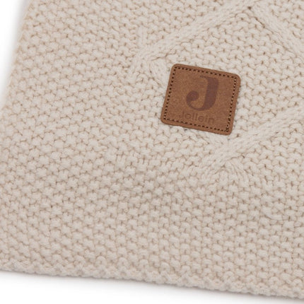 Jollein Ledikantdeken Check Knit Oatmeal 100 X 150 Cm - Jollein - Babywinkel - 8717329386693