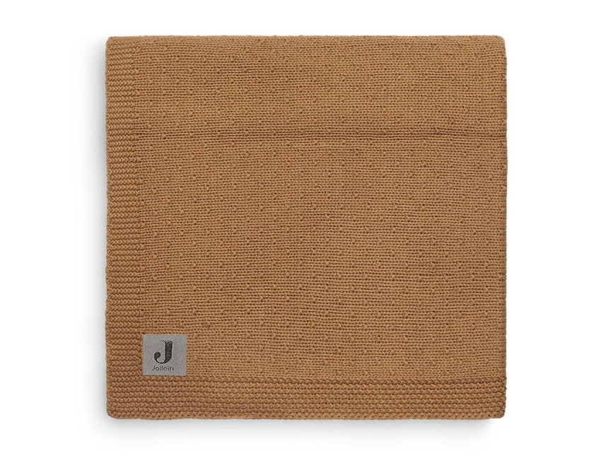 Jollein Ledikantdeken Gebreid Caramel 100x150cm - Jollein - Babywinkel - 8717329358454