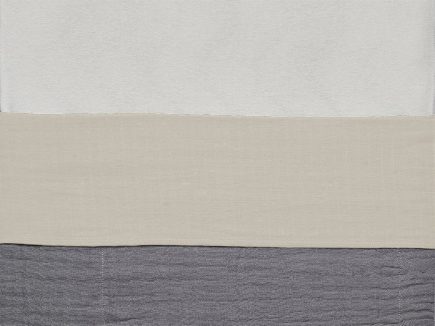 Jollein Ledikantlaken Wrinkled Cotton Nougat 120x150cm - Jollein - Babywinkel - 8717329364349