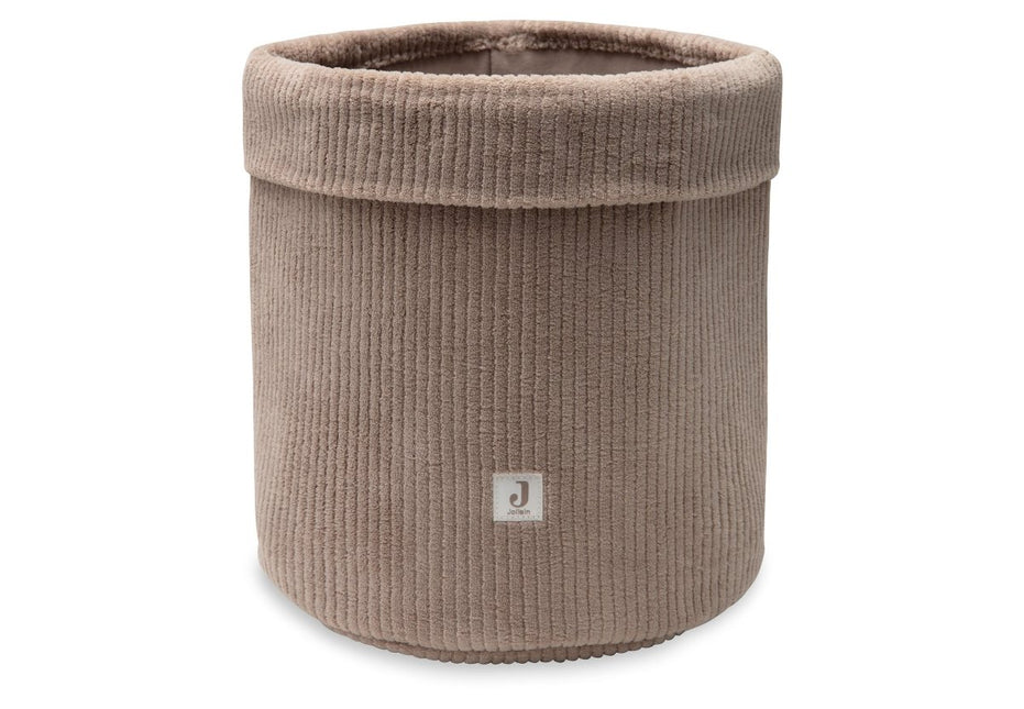 Jollein Opbergmand Cloudy Rib/ Milky Coffee - Babywinkel - 8717329404076