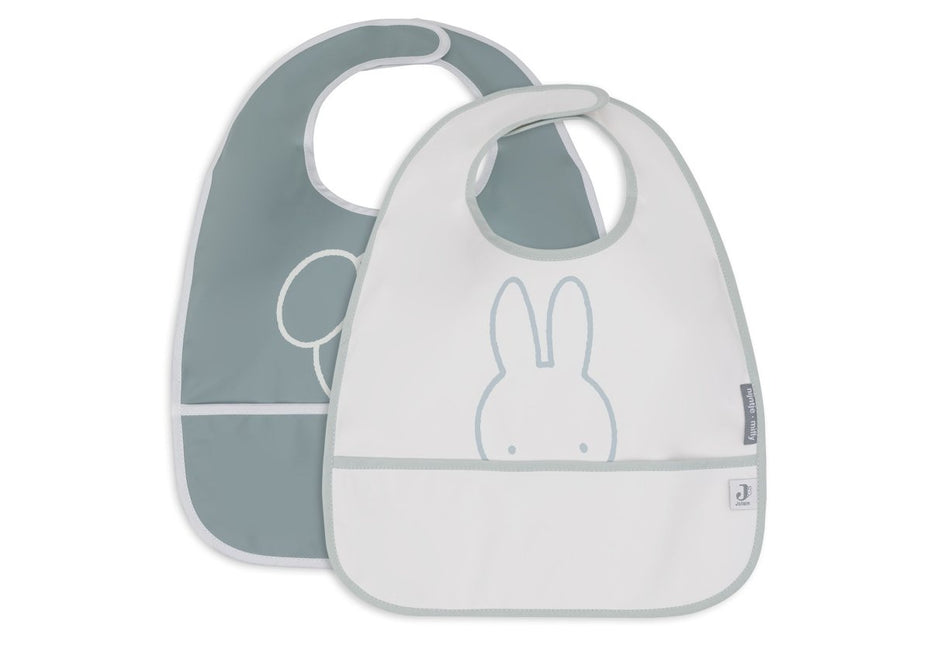 Jollein Slabbetje Waterproof Miffy Peekaboo Sea Green 2St koop je bij Babywinkel