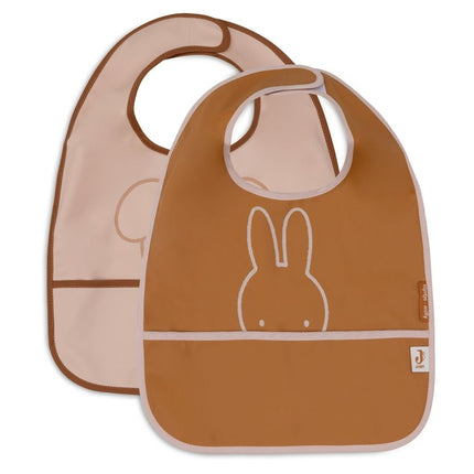 Jollein Slabbetje Waterproof Miffy Peekaboo Wild Rose 2St - Jollein - Babywinkel - 8717329388987