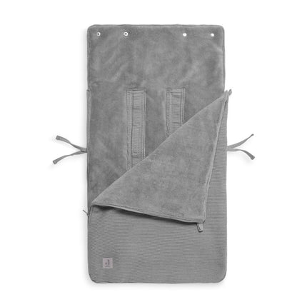 Jollein Voetenzak Autostoel Groep 0+ 3/5 Punts Basic Knit Stone Grey - Jollein - Babywinkel - 8717329355422