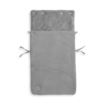 Jollein Voetenzak Autostoel Groep 0+ 3/5 Punts Basic Knit Stone Grey - Jollein - Babywinkel - 8717329355422