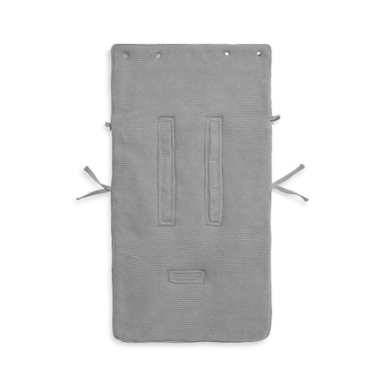 Jollein Voetenzak Autostoel Groep 0+ 3/5 Punts Basic Knit Stone Grey - Jollein - Babywinkel - 8717329355422