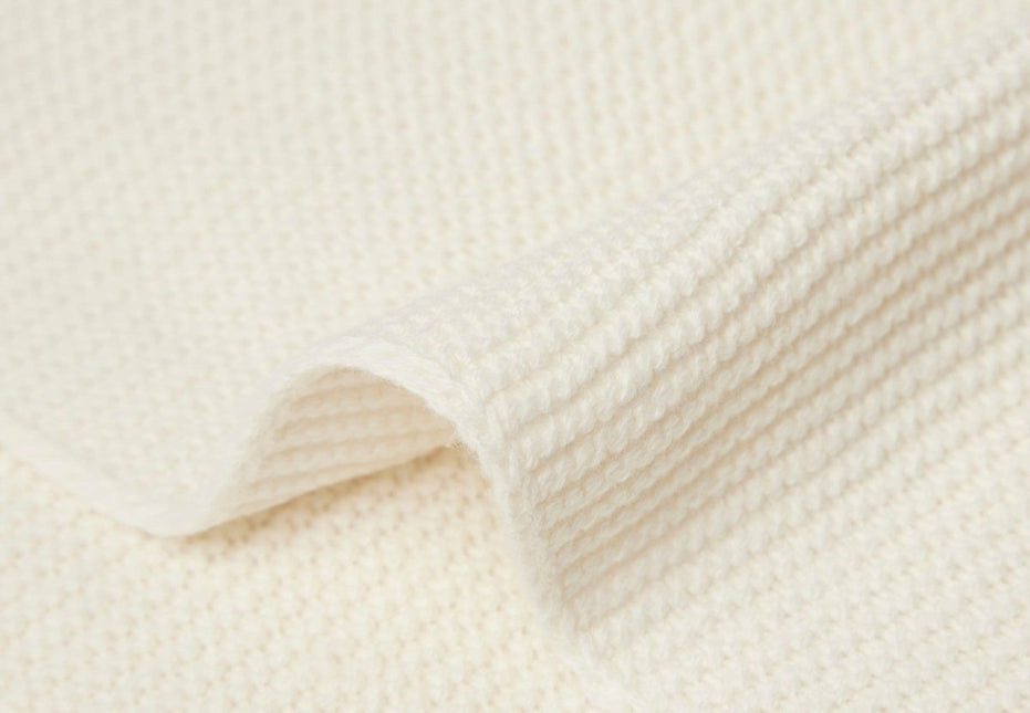 Jollein Wiegdeken Basic Knit Ivory 75x100cm - Jollein - Babywinkel - 8717329373501
