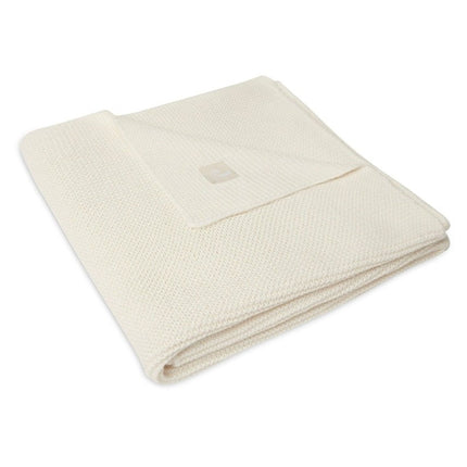 Jollein Wiegdeken Basic Knit Ivory 75x100cm - Jollein - Babywinkel - 8717329373501