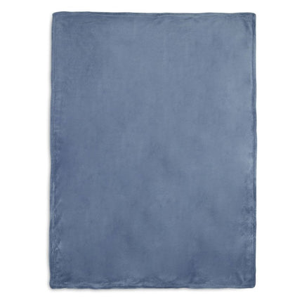 Jollein Wiegdeken Basic Knit Jeans Blue/Fleece 75x100cm - Jollein - Babywinkel - 8717329366121