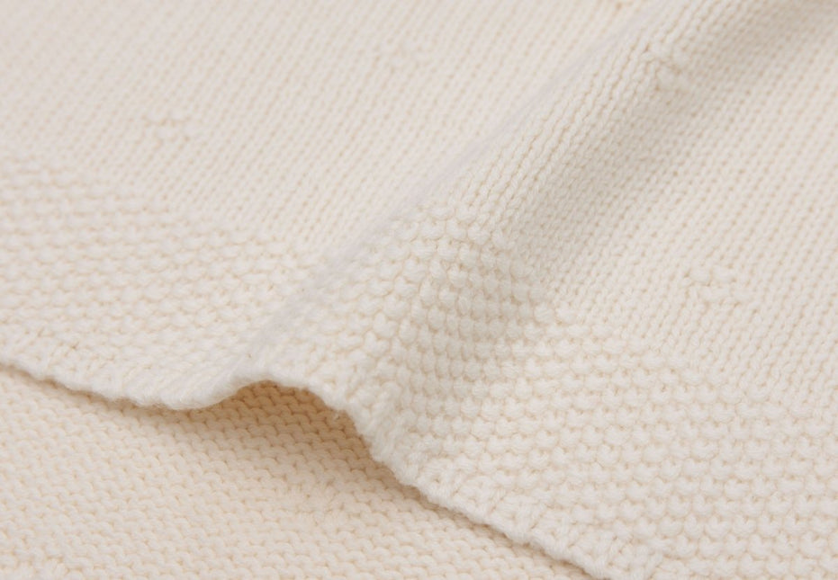 Jollein Wiegdeken Cosy Knit Ivory 75 X 100 Cm koop je bij Babywinkel