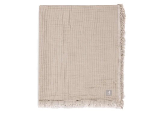 Jollein Wiegdeken Fringe Olive Green/ Ivory 75X100cm - Jollein - Babywinkel - 8717329380912