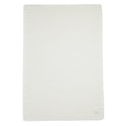 Jollein Wiegdeken Muslin Fringe Ivory 75x100cm - Babywinkel - 8717329365315