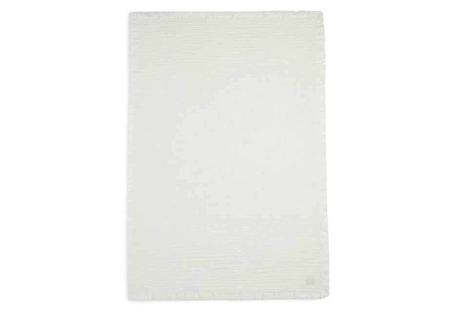 Jollein Wiegdeken Muslin Fringe Ivory 75x100cm - Babywinkel - 8717329365315