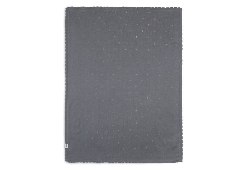 Jollein Wiegdeken Pointelle Storm Grey 100x150cm - Jollein - Babywinkel - 8717329366039