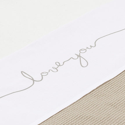 Jollein Wieglaken Love You Grijs 75x100cm - Jollein - Babywinkel - 8717329334915