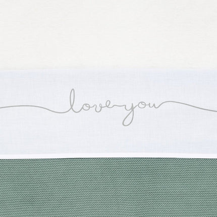 Jollein Wieglaken Love You Grijs 75x100cm - Jollein - Babywinkel - 8717329334915