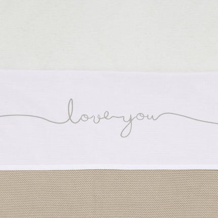 Jollein Wieglaken Love You Grijs 75x100cm - Jollein - Babywinkel - 8717329334915