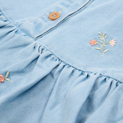 Jurkje korte mouw Denim koop je bij Babywinkel