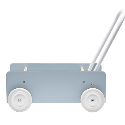 Kid's Concept Houten Speelgoed Wandelwagen blauw - Babywinkel - 7340028727842