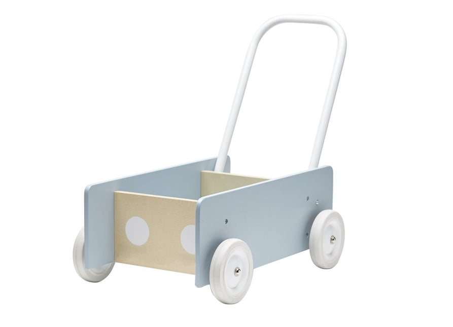 Kid's Concept Houten Speelgoed Wandelwagen blauw - Babywinkel - 7340028727842
