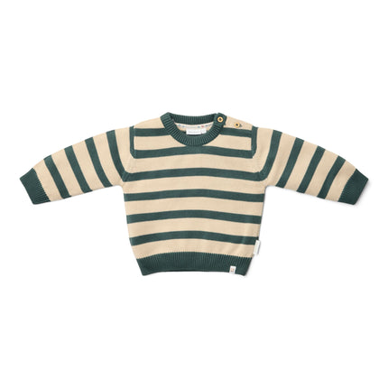 Gebreide trui Balsam Green Stripe
