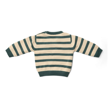 Gebreide trui Balsam Green Stripe