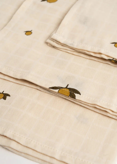 Konges Sløjd Hydrofiele Doeken Lemon 65cm 3st koop je bij Babywinkel