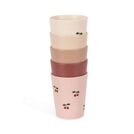 Konges Sløjd 5 Pack Bekertjes Cherry Mix koop je bij Babywinkel