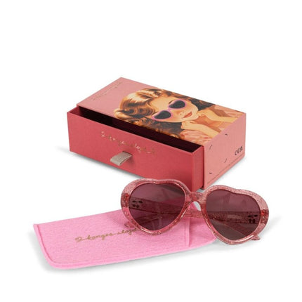 Konges Slojd Baby Zonnebril Heart Cherry Glitter - Babywinkel - 5715681069523